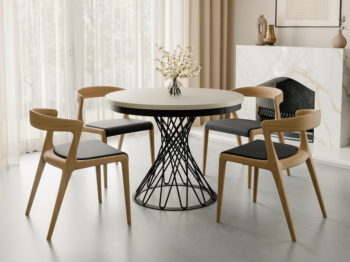 ESSTISCH 100-140 LUKO Kaschmir - Kaschmir, Holzwerkstoff (100/100/77cm) - Compleo24