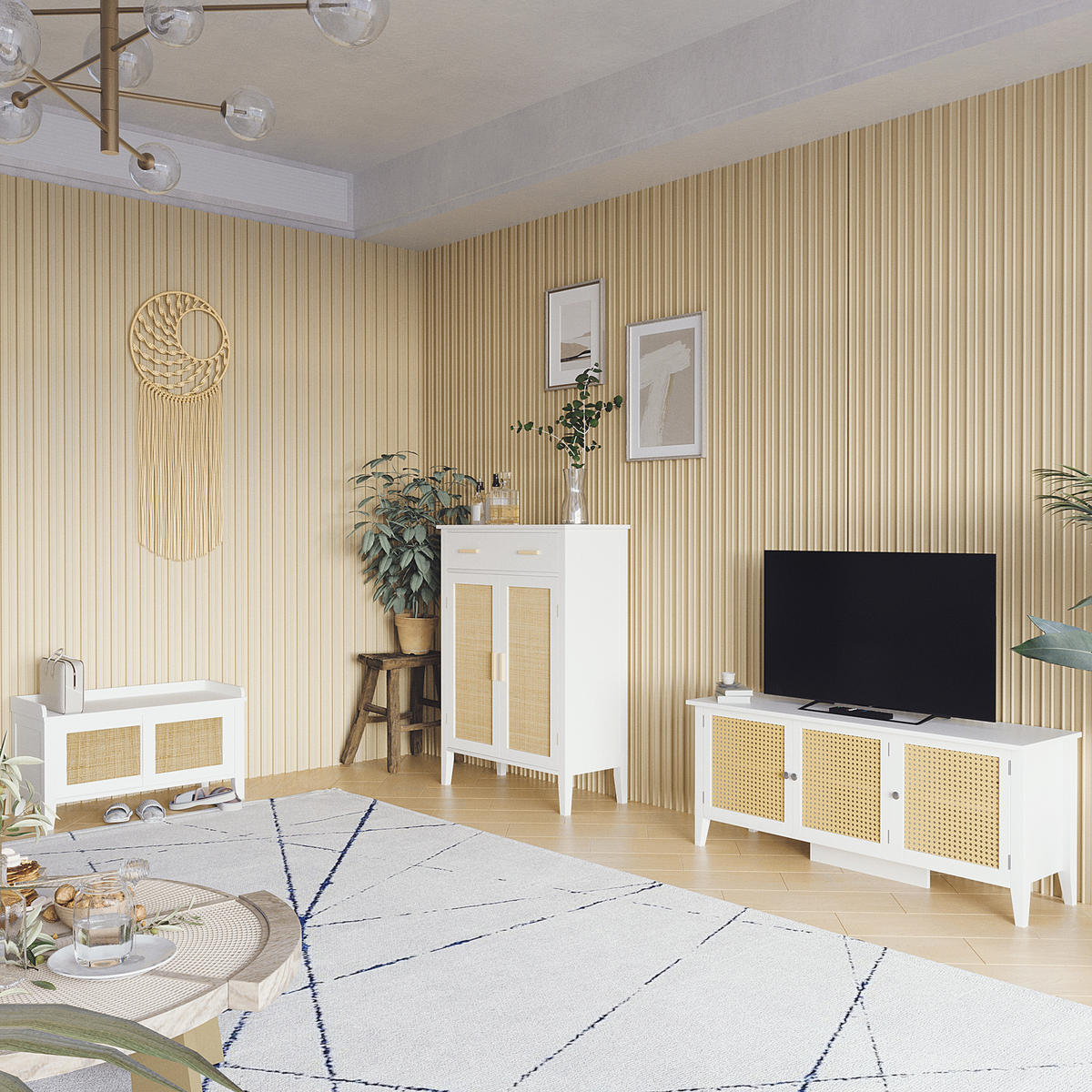 KONSOLENTISCH Weiß MDF 1 Stück - Weiß, Kunststoff (80/35/45cm) - GiPP