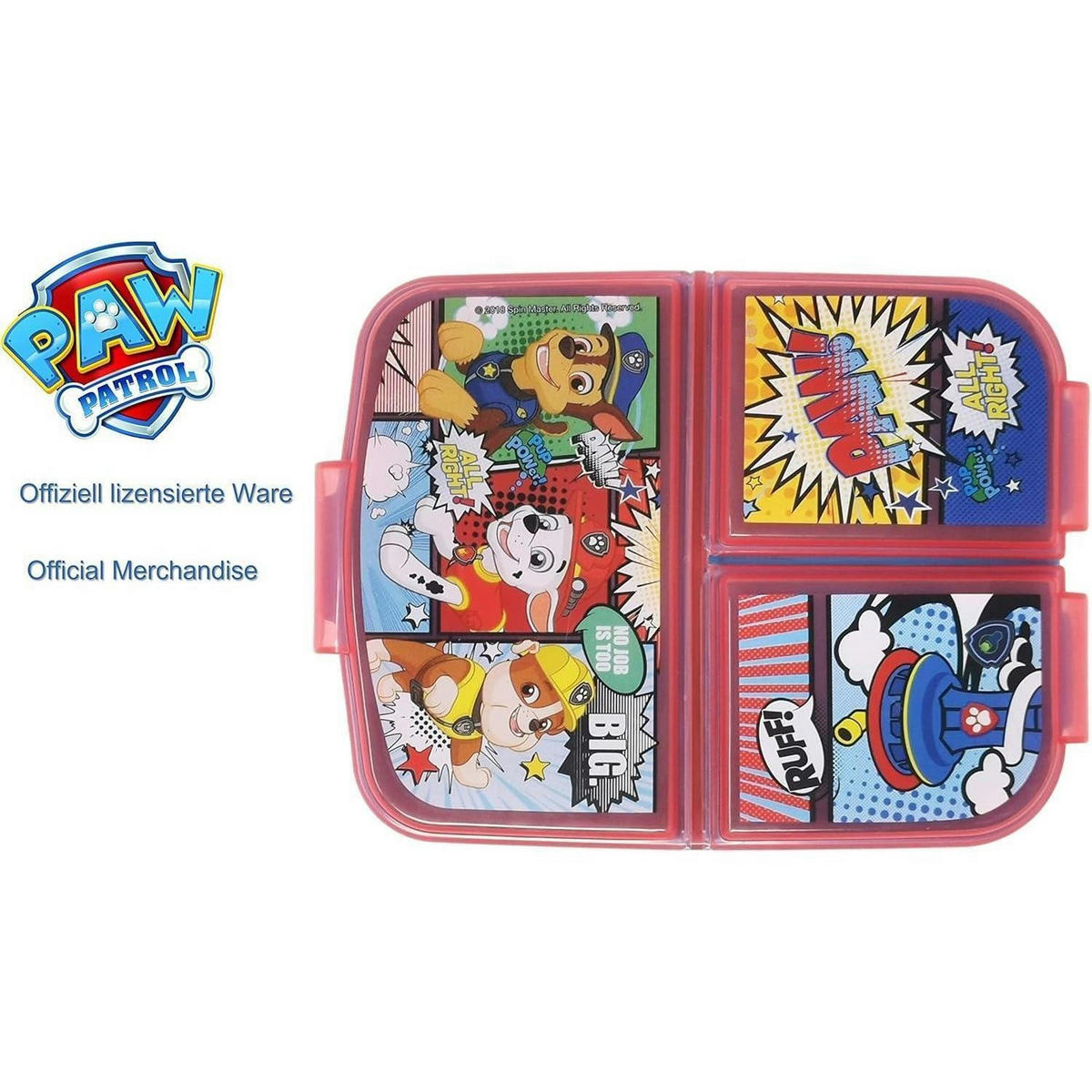 BROTDOSE mit Fächern Paw Patrol 18 cm - Multicolor, Kunststoff (14/6/18cm)