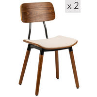 STUHL 2er-Set Stoff Beige - Beige, Textil (44/82/50cm) - Nordlys