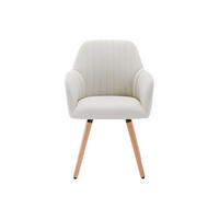 STUHL - 56 cm x 58 cm - Stoff - Cremefarben - ELEANA - Creme, Textil (56/85/58cm) - Vente-Unique