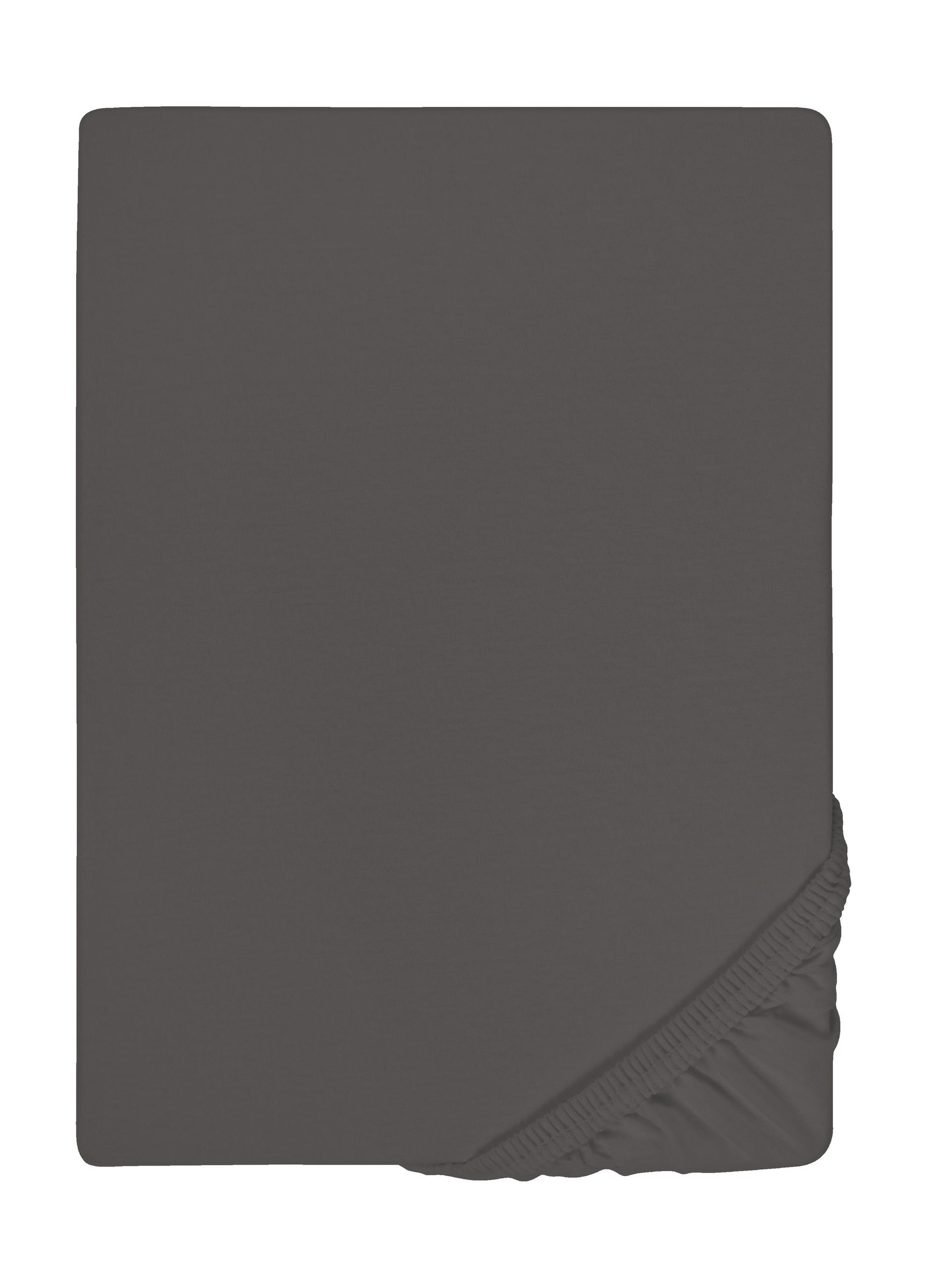 biberna Spannbetttuch Dunkelgrau 100x220 cm