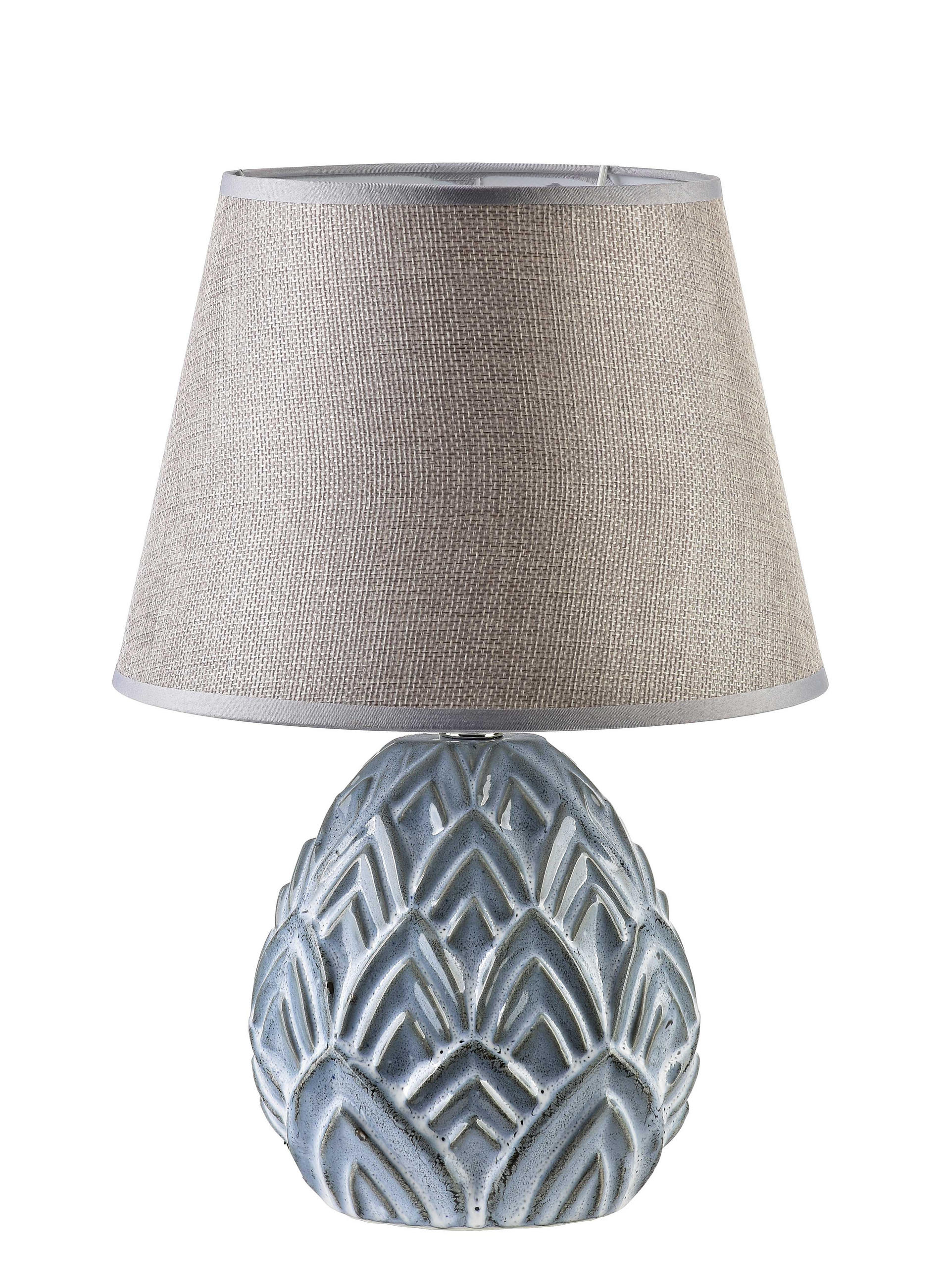 TISCHLAMPE LETI WOOD 13,5/9/33cm Blau Keramik - Blau, Keramik (13.5/9.5/40cm) - Mondex