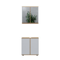 BADMÖBEL-SET Didi Weiß/Artisan 2 Teile, Unterschrank 60 cm - Weiß/Eiche Artisan, Holzwerkstoff (60/62/30cm) - Vicco