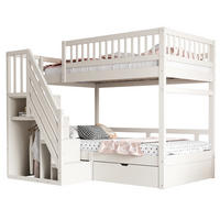 ETAGENBETT 90/200 cm in Weiß mit Stauraum, Sicherheitsleiter und Schubladen - Weiß, Holzwerkstoff (90/200cm) - OKMYHOME