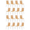 BESUCHERSTUHL 16er Set Holz natura - Eukalyptusholzfarben, Holz/Metall (43/87/47cm) - CLP