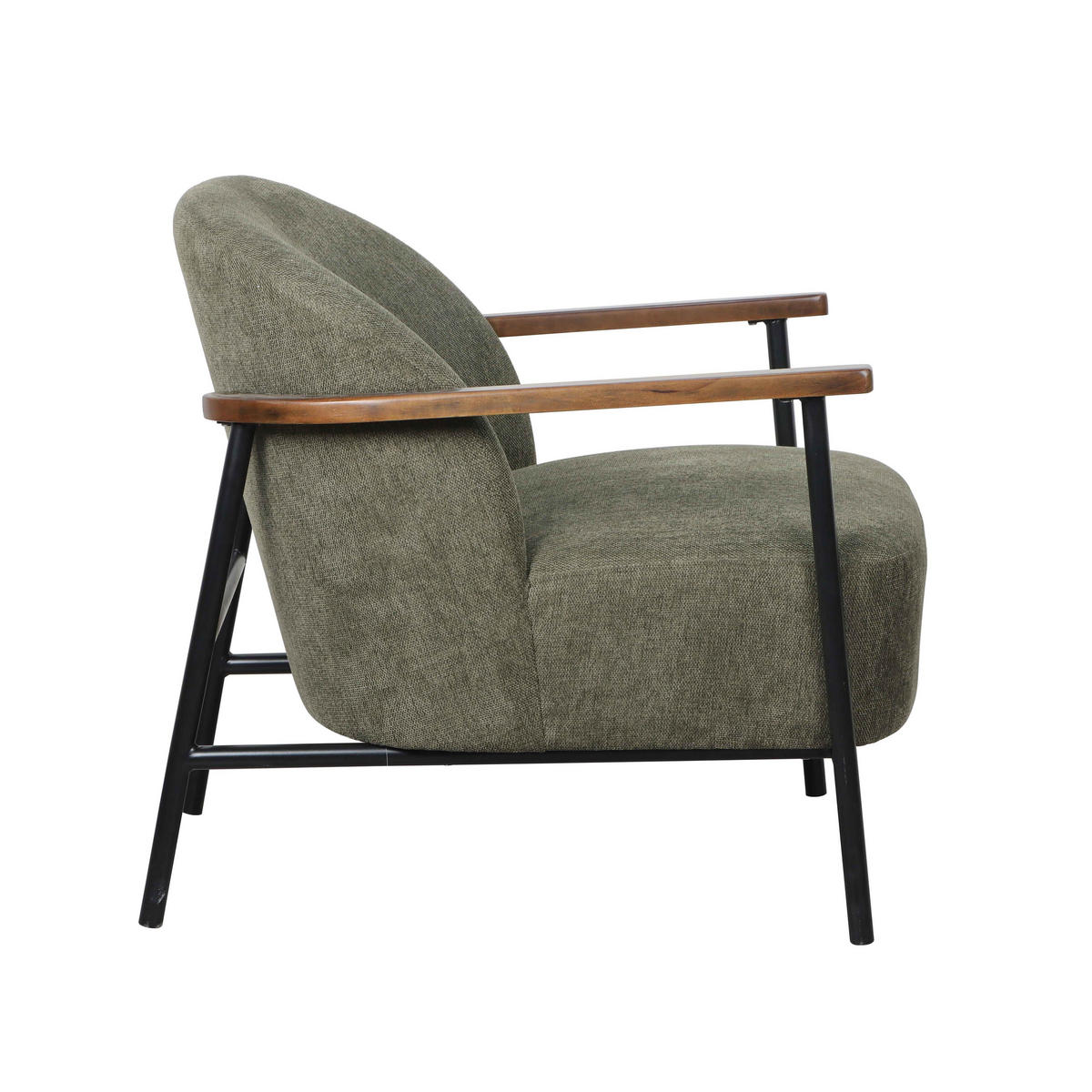 RELAXSESSEL, Dunkelgrün - Grün, Textil (71/77/82cm) - Oviala