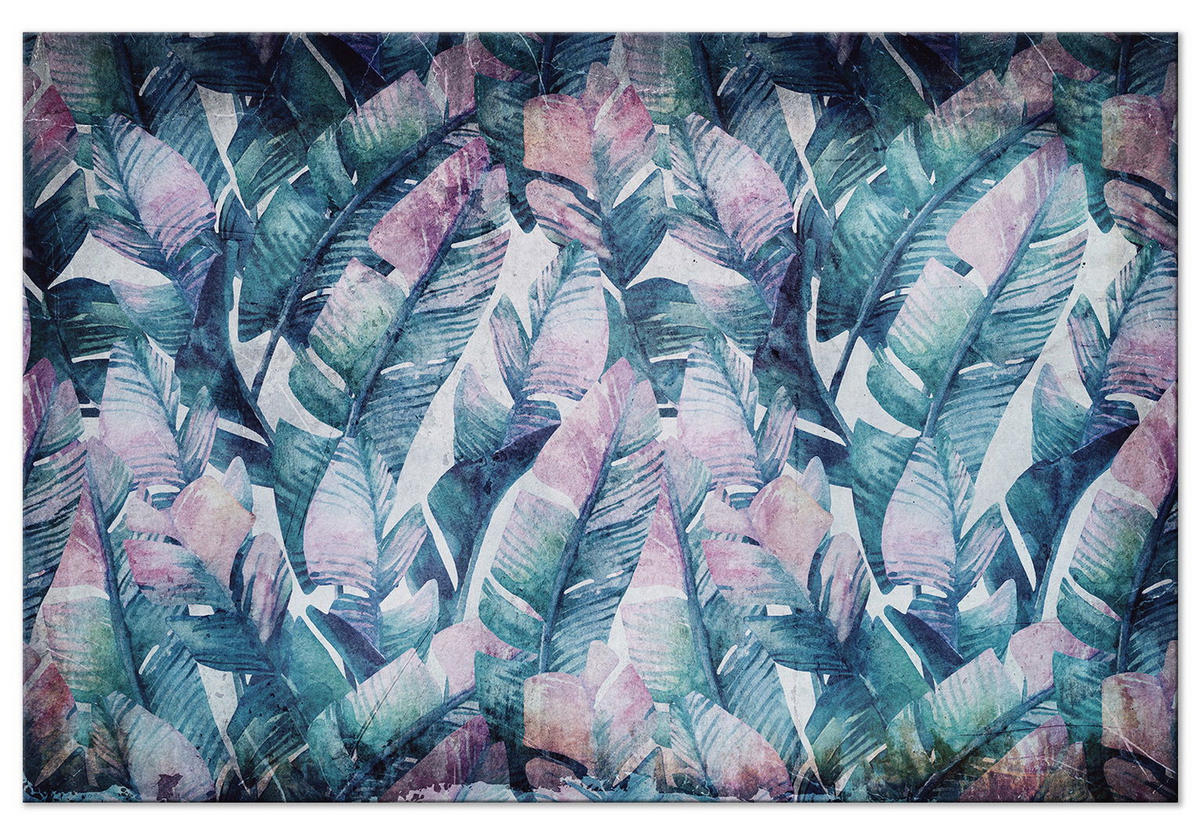 KUNSTDRUCK Grün 120/80 cm - Pink/Grün, Textil (120/80cm) - KUNSTLOFT
