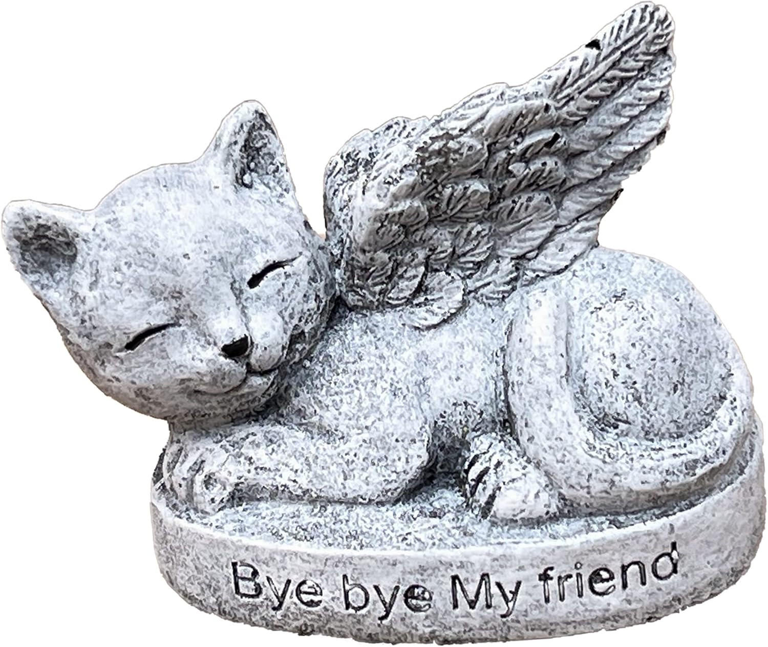 STEINFIGUR Katze frostfest Bye Bye My Friend frostfest massiv Grabstein - Grau, Stein (6/8/7cm) - stoneandstyle