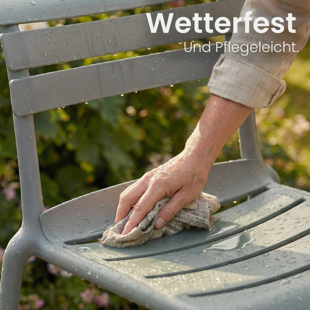 GARTENSTUHL Kunststoff Grau - Grau, Kunststoff (49/82/59cm) - CLP