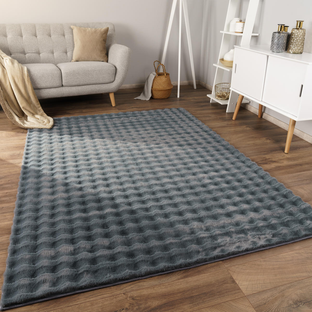HOCHFLORTEPPICH 200/280 cm Arnheim 741 - Anthrazit, Textil (200/280cm) - Paco Home
