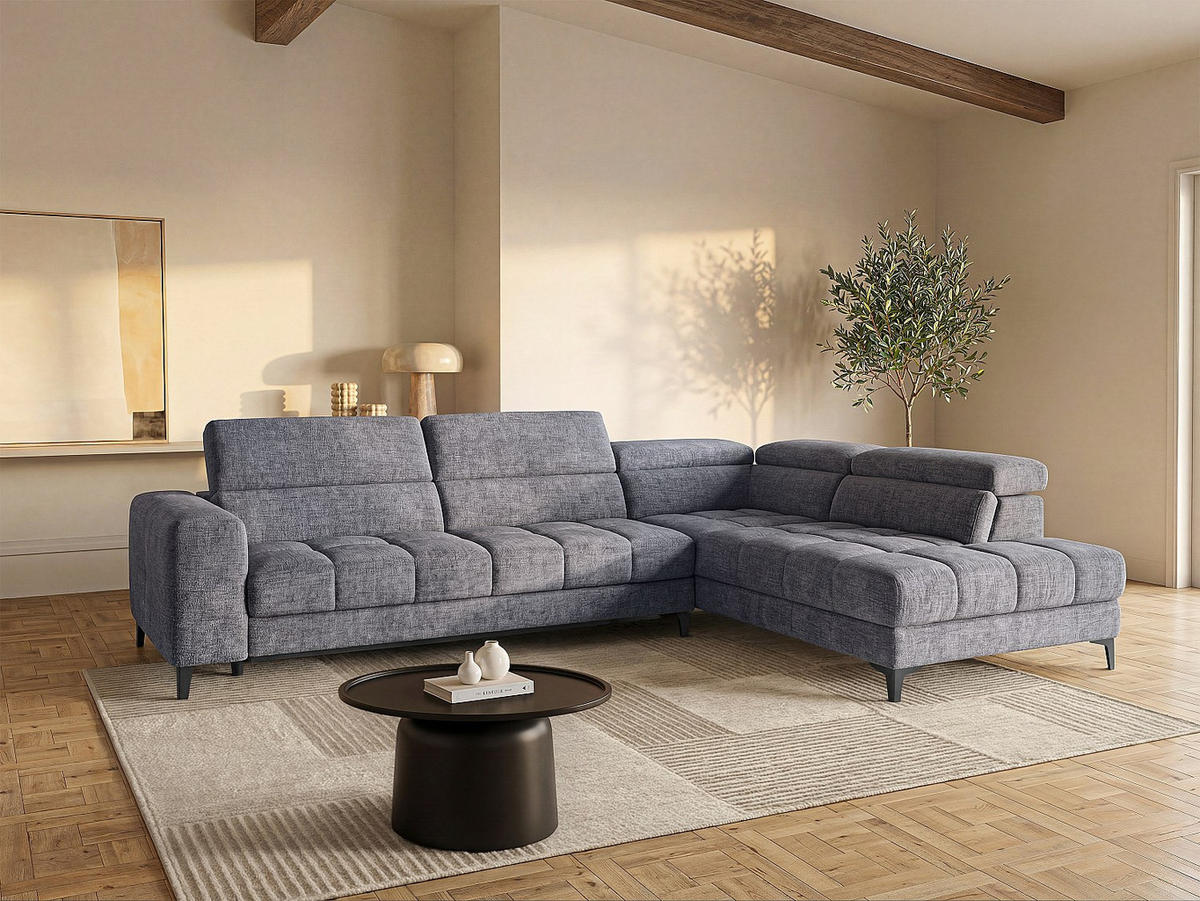 RELAXSOFA - 5 Personen - Stoff - Anthrazitgrau - - Anthrazit, Textil (298/75/211.5cm) - Vente-Unique