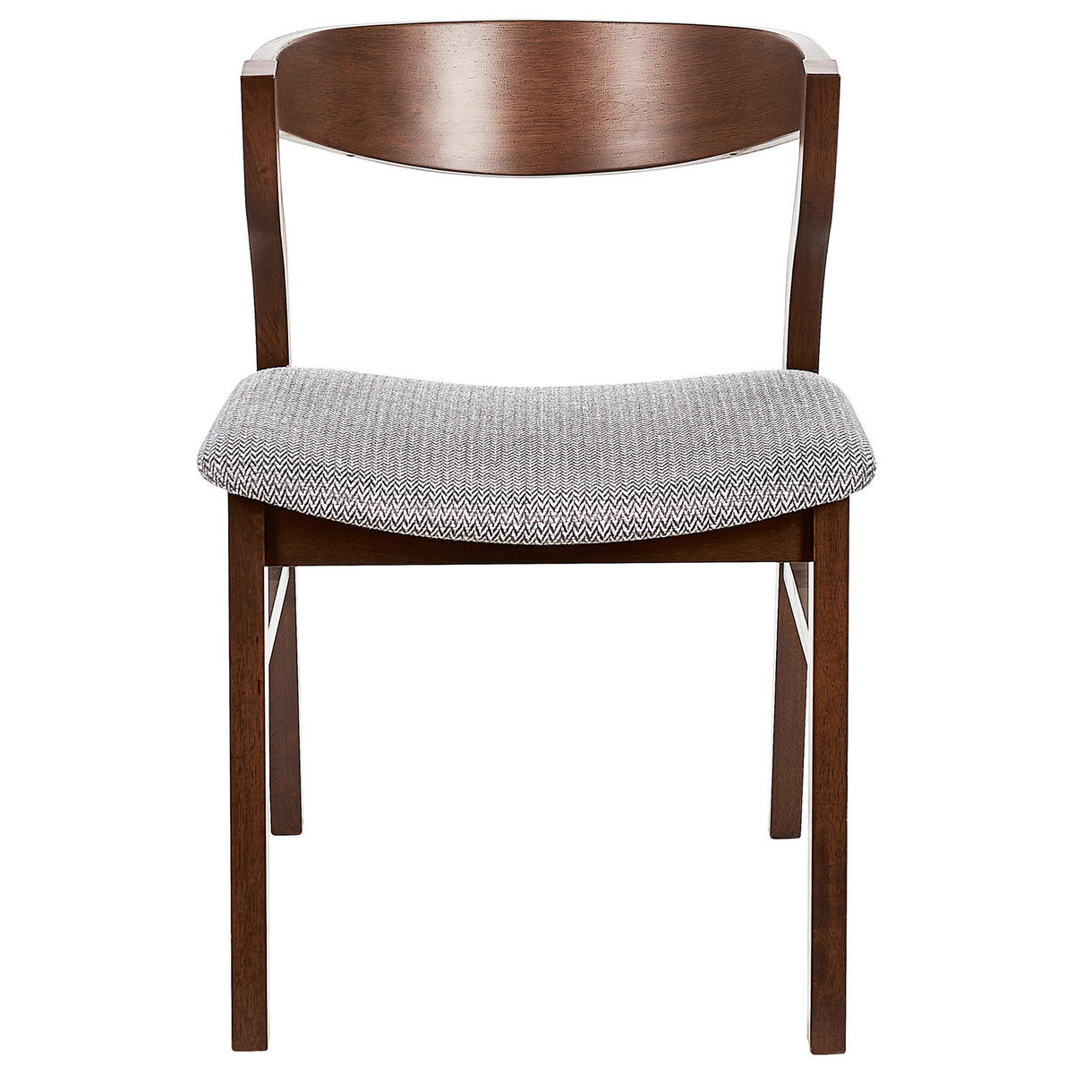 ÉTKEZŐSZÉK 2 darabos Szett Fa alapú anyag Sötét fa színű Maroa - sötétbarna, textil/fa (51/72/56cm) - Beliani