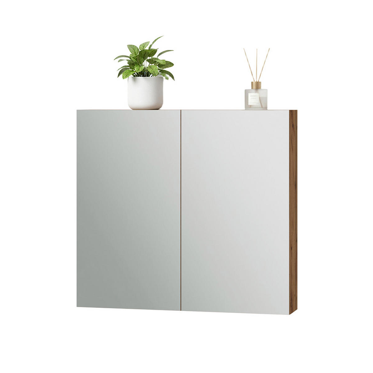 KOUPELNOVÁ ZRCADLOVÁ SKŘÍŇKA Lotta Dub - barva dubu, kompozitní dřevo (79.7/73.2/16cm) - Vicco