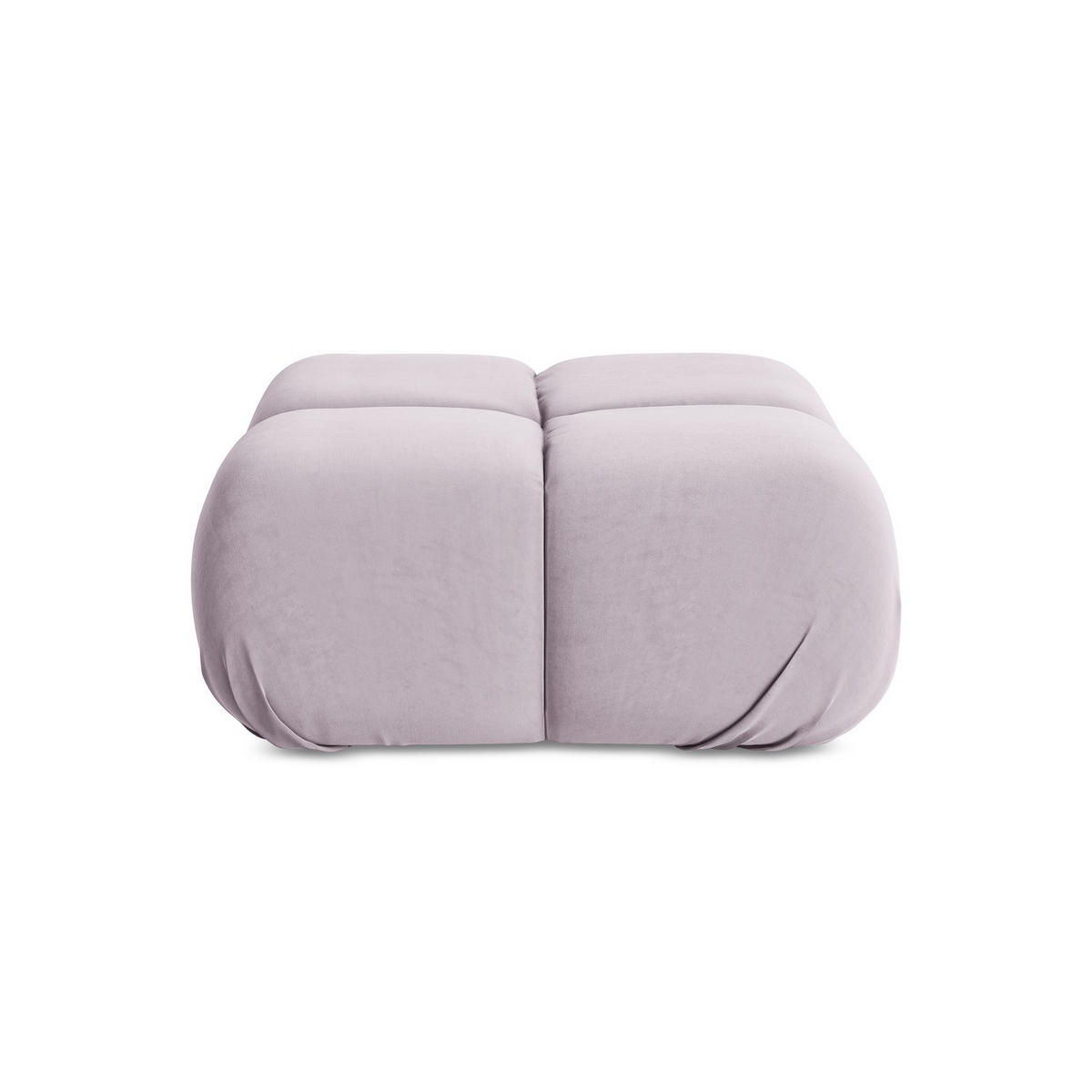 POUF Samt Stoff Violett - Lila/Flieder, Kunststoff/Textil (95/41/95cm) - LaMiaSofa