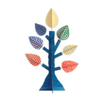 WANDOBJEKTE Studio ROOF, Tree of Life, 3D Bastel-Set, Design Jantien - Naturfarben, Karton (46.1/22.9/74cm) - ich-zapfe
