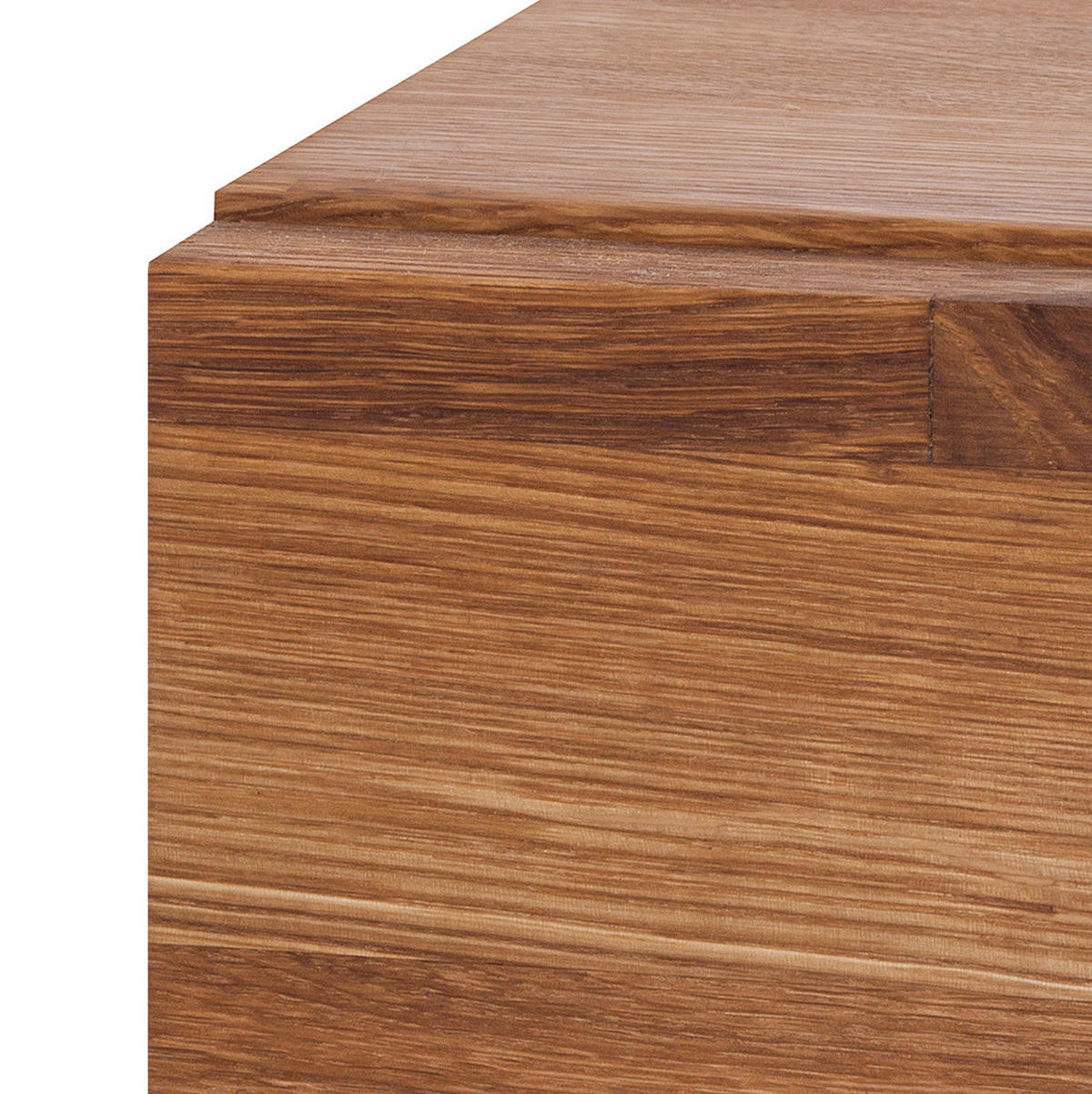 NACHTKOMMODE - Massivholz - Eichefarben, Holz (40/37/33cm) - home24