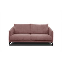 SOFA VILT 2,5-Sitzer, altrosa - Schwarz/Altrosa, Holzwerkstoff/Kunststoff (202/89/94cm) - Courtois Laville