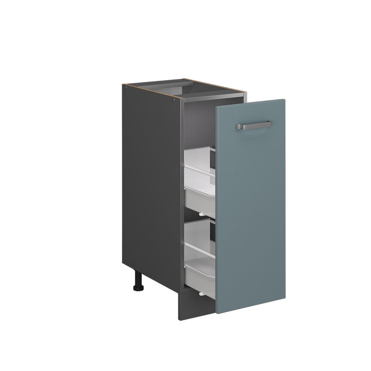 APOTHEKERSCHRANK R-Line Blau-Grau 30 cm, AP Eiche - Anthrazit/Blaugrau, Holzwerkstoff (30/81.6/60cm) - Vicco