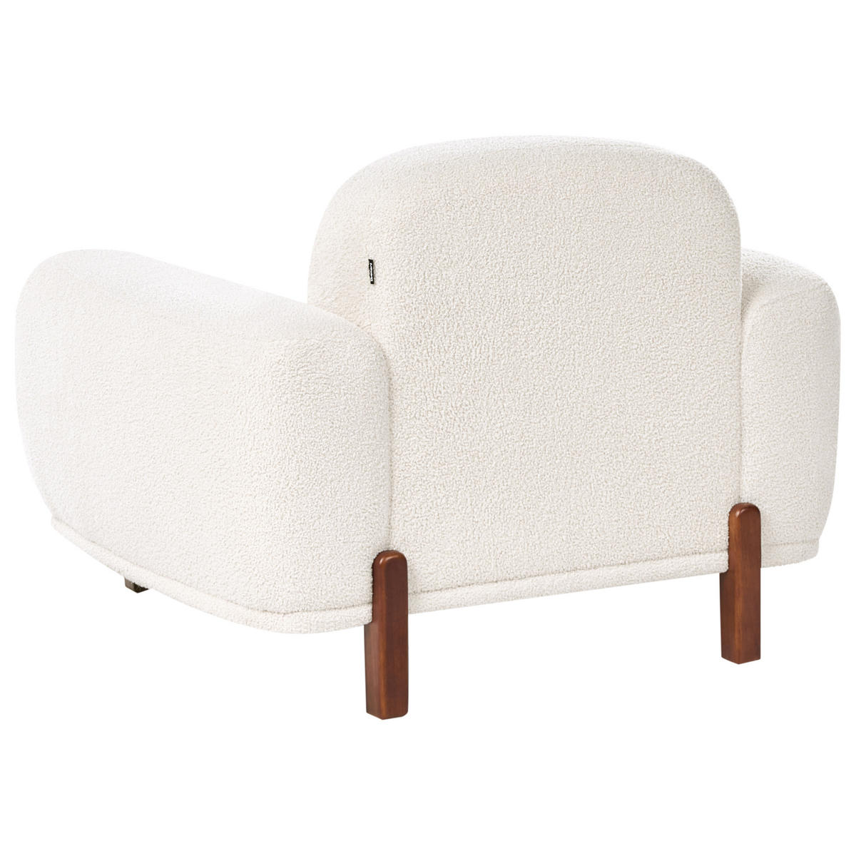 SESSEL Bouclé Weiß Odnes - Dunkelbraun, Textil (110/81/90cm) - Beliani