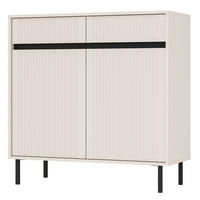 SIDEBOARD Osaka Sandbeige 100 cm - Beige/Schwarz, Holzwerkstoff/Metall (100.2/100/40cm) - Selsey