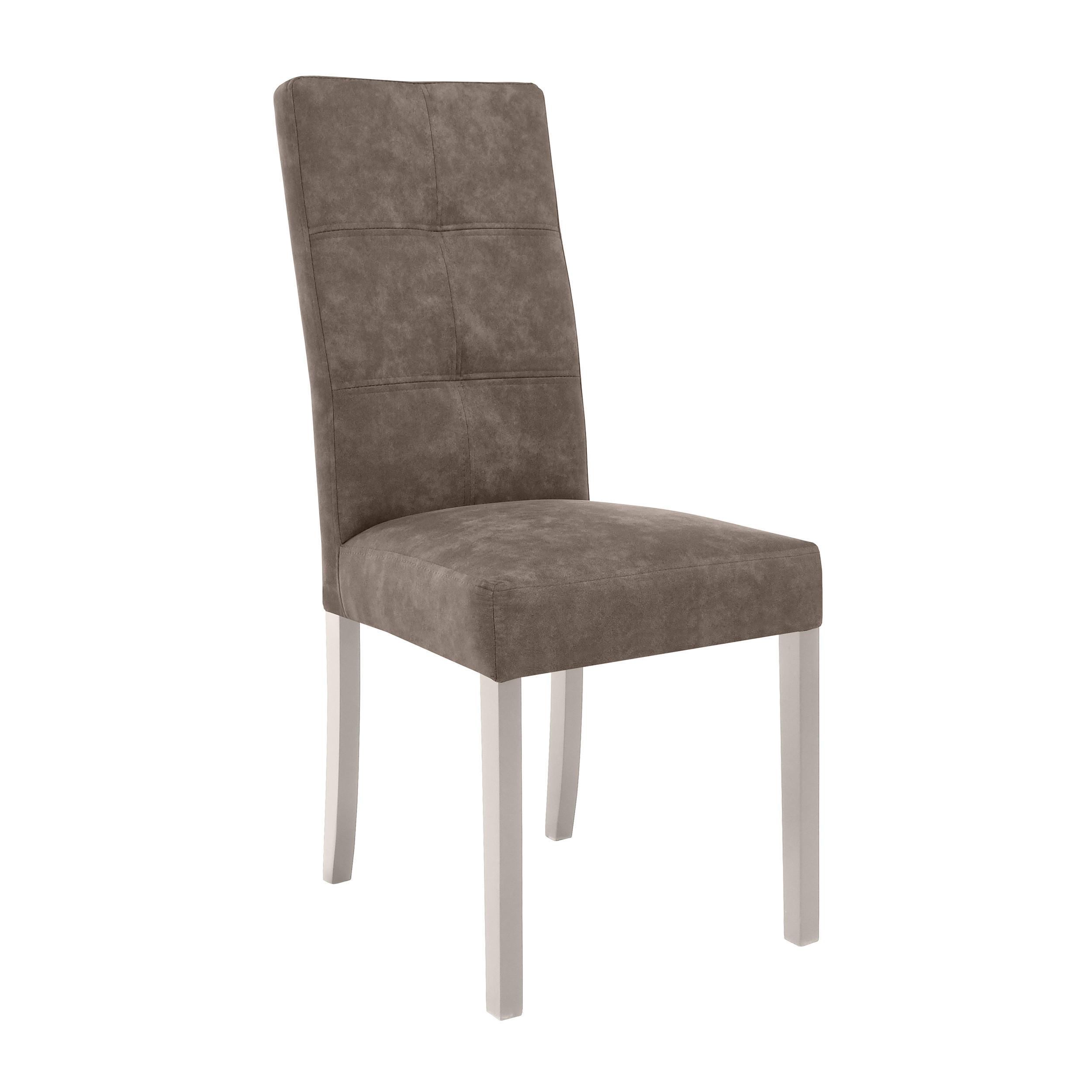 STUHL Solis mit kaschmirfarbenen Holzbeinen, Polsterstuhl, Braun - Kaschmir/Braun, Holz (45/100/42cm) - Beautysofa