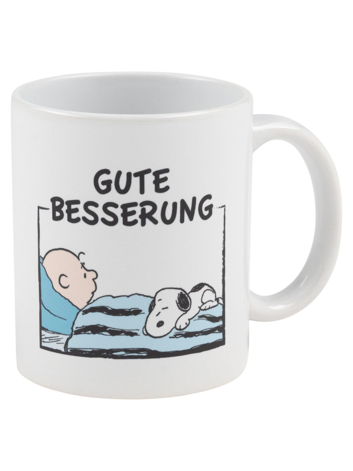 KAFFEEBECHER The Peanuts Snoopy Gute Besserung Weiß 320 ml - Weiß, Keramik (0.32L) - United Labels