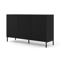 KOMMODE Schwarz, Schwarz 150/87/42 - Schwarz, Holzwerkstoff (150/87/42cm) - RAUMHIRSCH FURNITURE