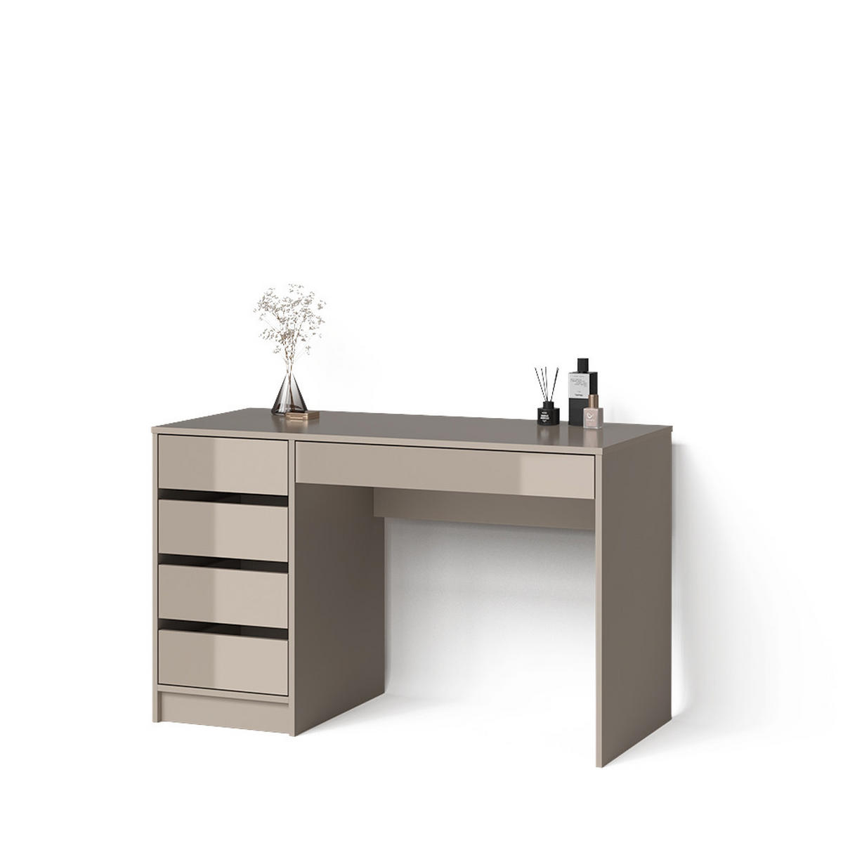 SCHMINKTISCH Imola Greige ohne Spiegel - Greige, Holzwerkstoff (55/120/75cm) - Livinity®