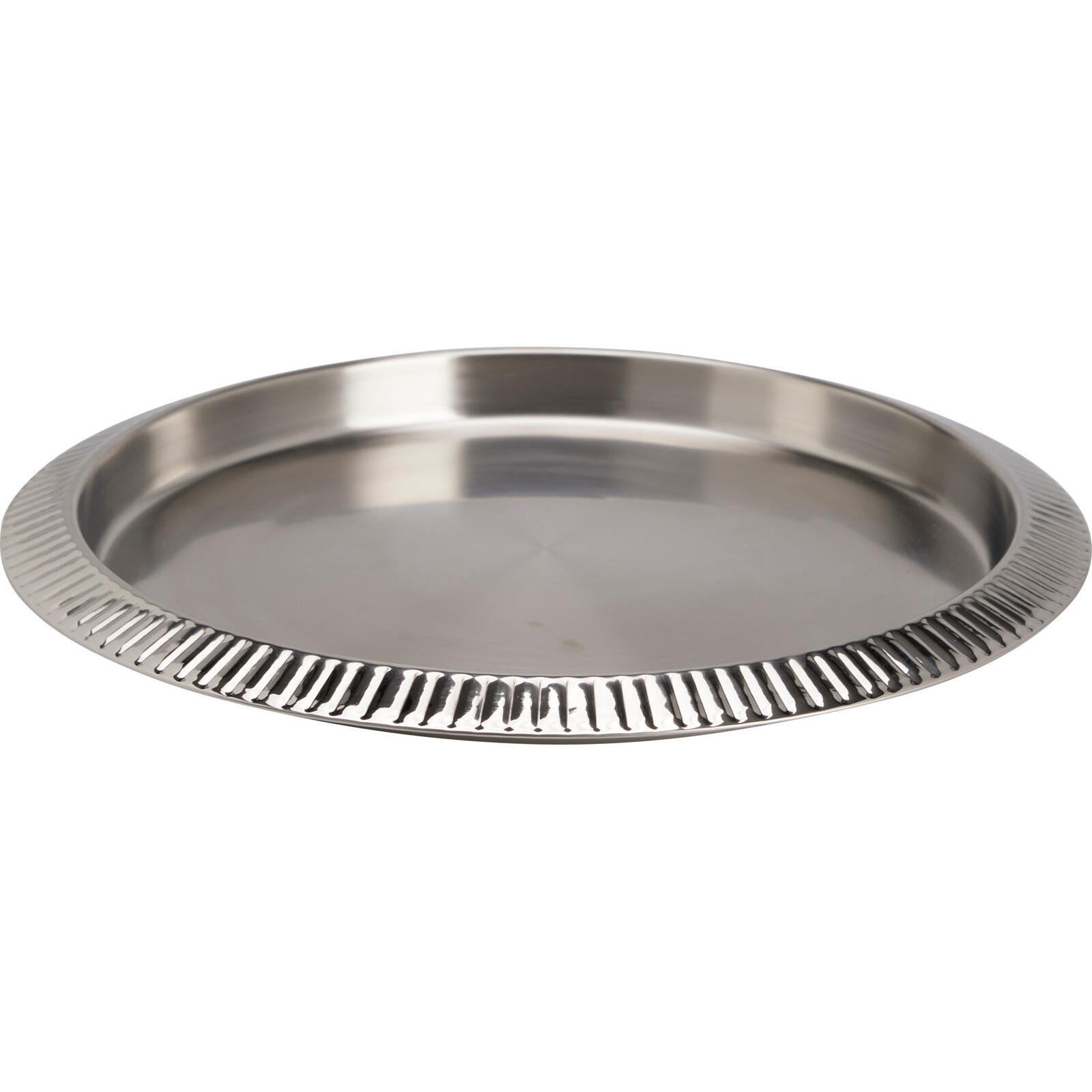 DEKOTABLETT aus Edelstahl Naho Silbern 35/35/2,5 cm - Silberfarben, Metall (35/2.5/35cm) - Excellent Houseware