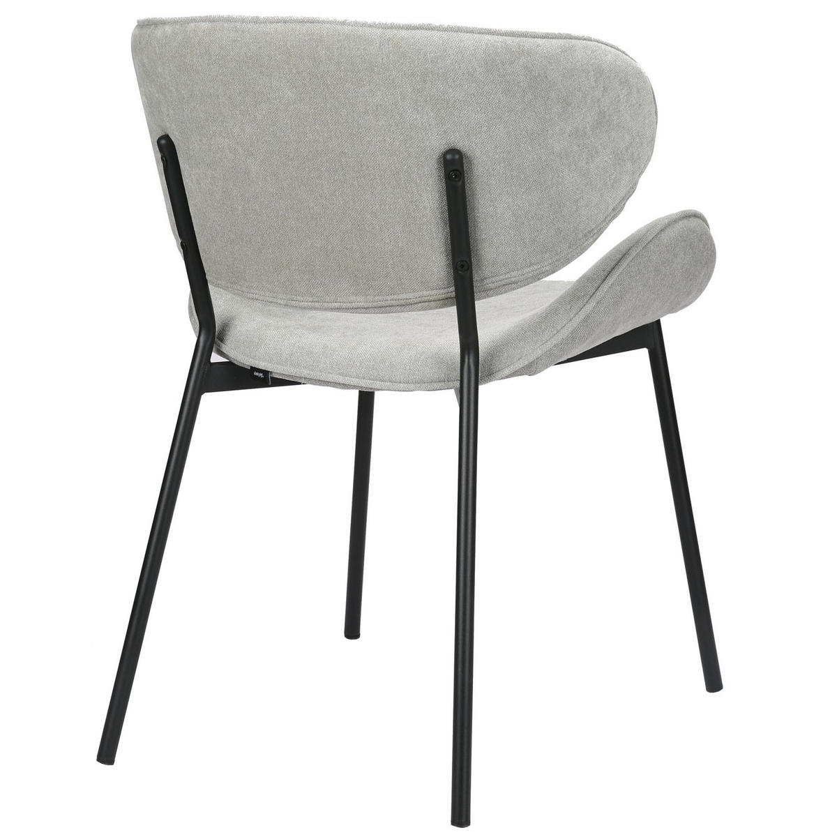 POLSTERSTUHL Pretically Hellgrau - Hellgrau/Schwarz, Textil/Metall (53/80/59cm) - Selsey