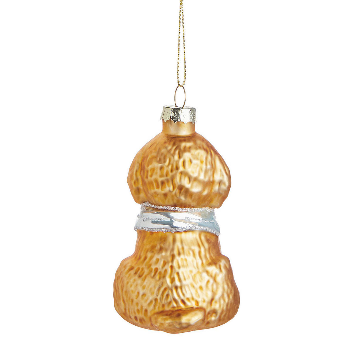 BAUMANHÄNGER Hang On Hund mit Halstuch - Hellbraun, Glas (7/9/5cm) - Butlers