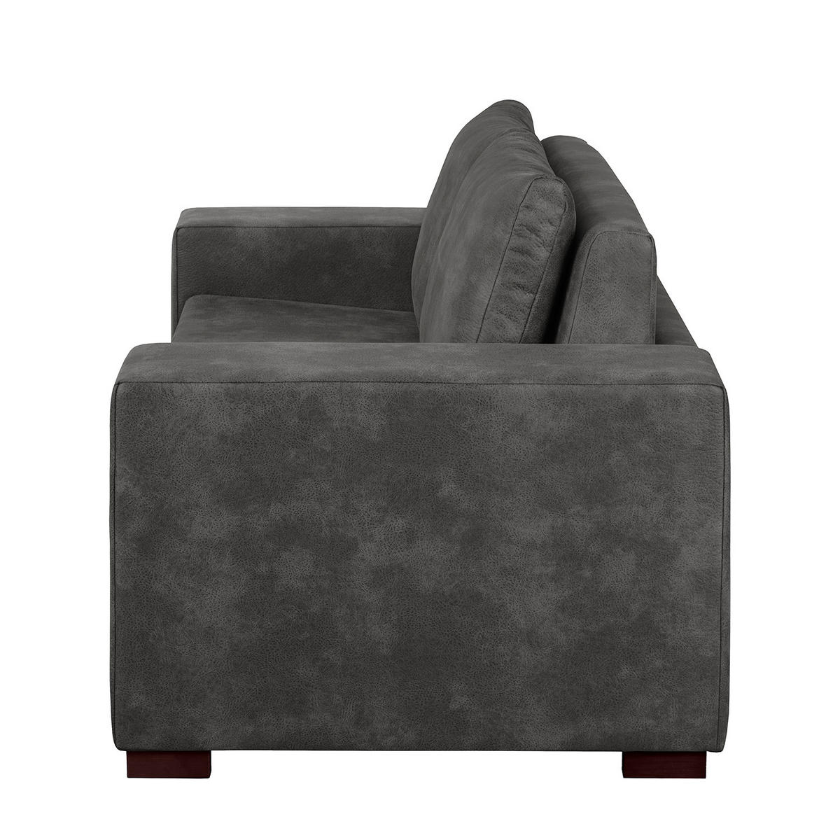 SCHLAFSOFA mit XL Armlehne - Grau, Textil (196/90/90cm) - home24