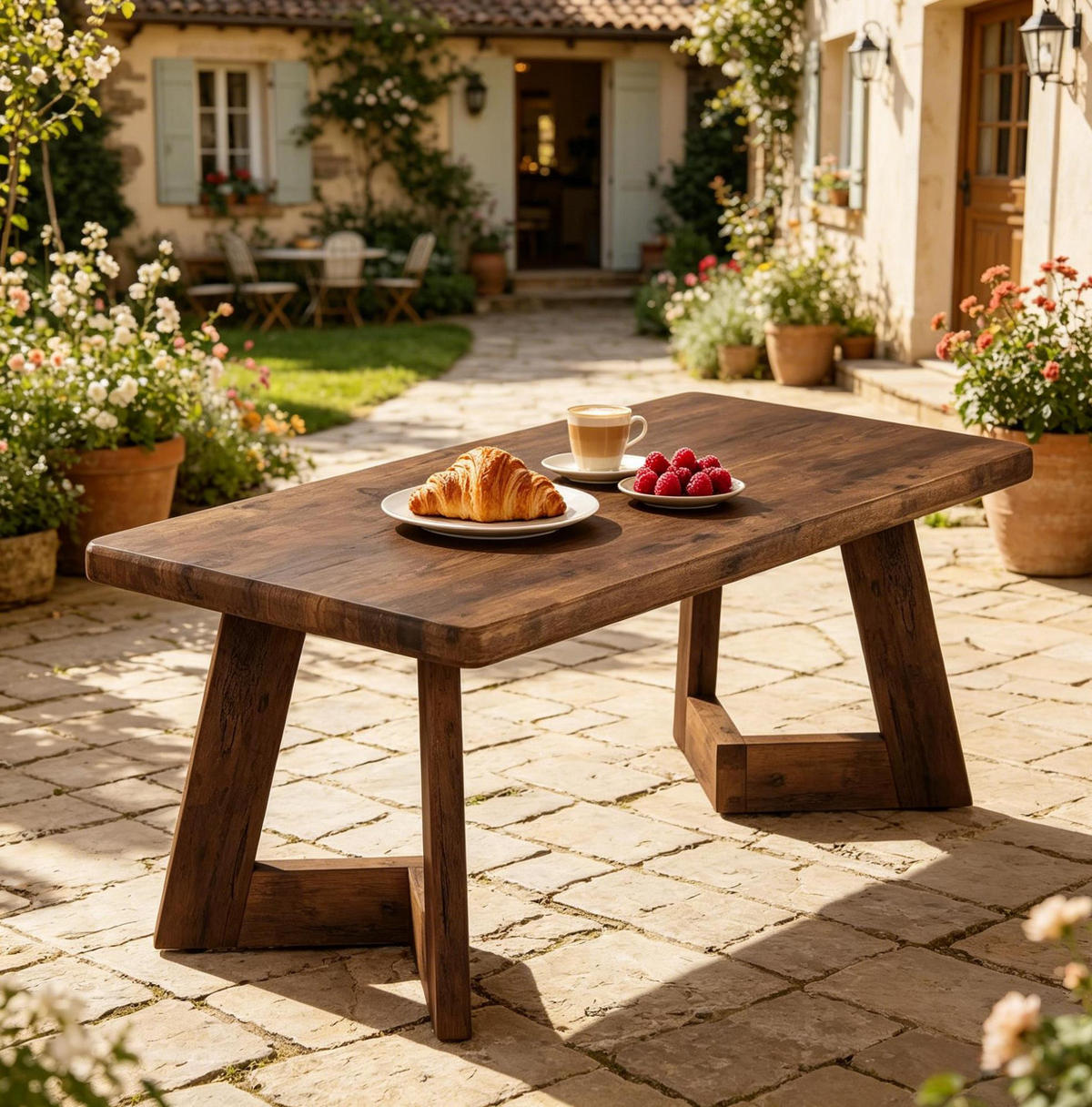 COUCHTISCH aus Spanplatte 120x60x51 cm Rustikales Braun im Landhaus-Stil - Kastanienfarben, Holz (120/60/50cm) - IVMEU