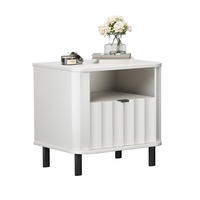 NACHTSCHRANK VITA 59/41/57 cm Alpinweiß - Weiß, Holzwerkstoff/Metall (59/57/40.5cm) - Idohome