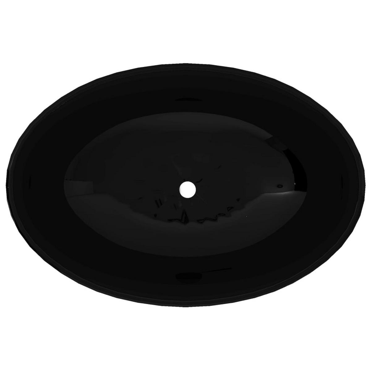 WASCHBECKEN Kotcher 40/33/13.5 cm - Schwarz, Keramik (40/13.5/33cm) - Nettlife