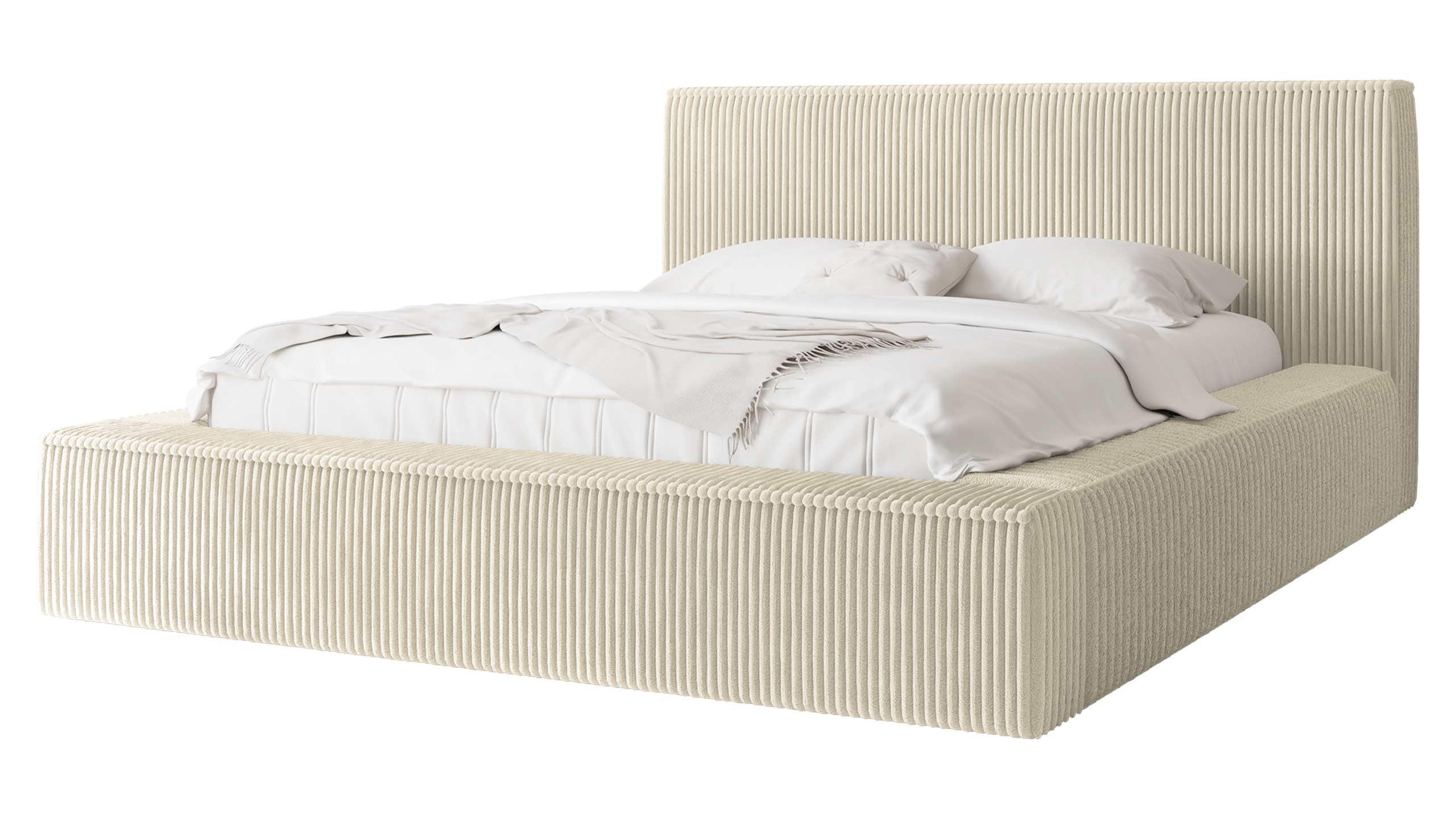 POLSTERBETT Glexi - Creme, Holz/Textil (140/200cm) - MIRJAN24