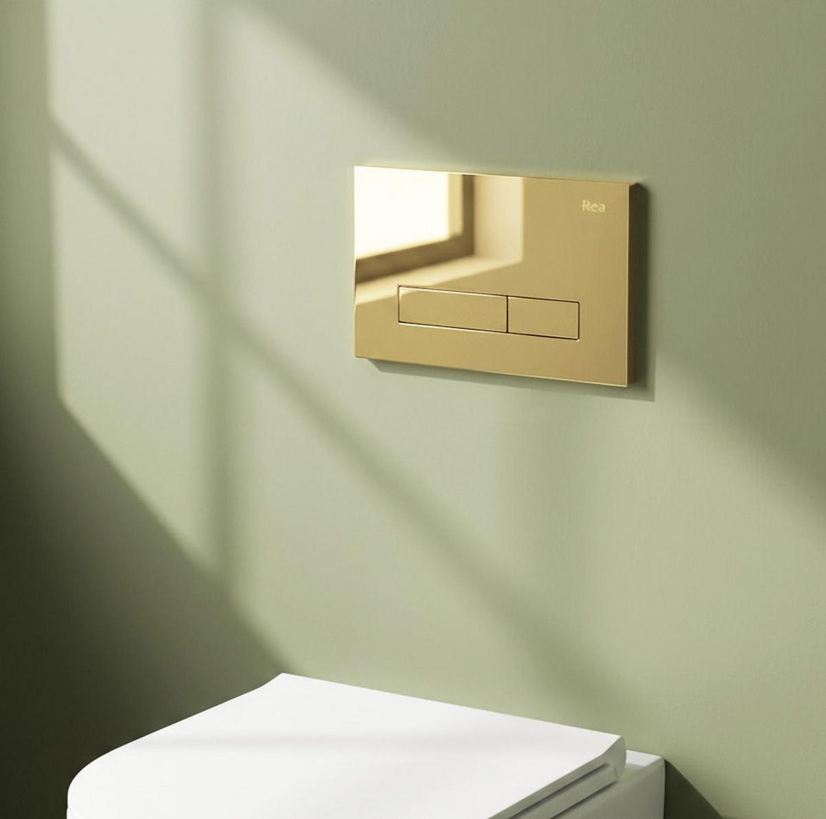 DRÜCKPLATTE Rea Hd K011a-q Und Slim 024n Gold - Goldfarben, Kunststoff (24.5/16/3.5cm) - REA