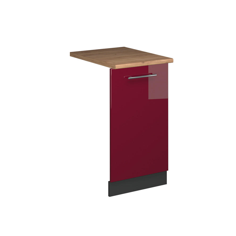 Vicco ČELNÍ PANEL MYČKY Fame-Line Bordó červená vysoký lesk 45 cm , PD Dub