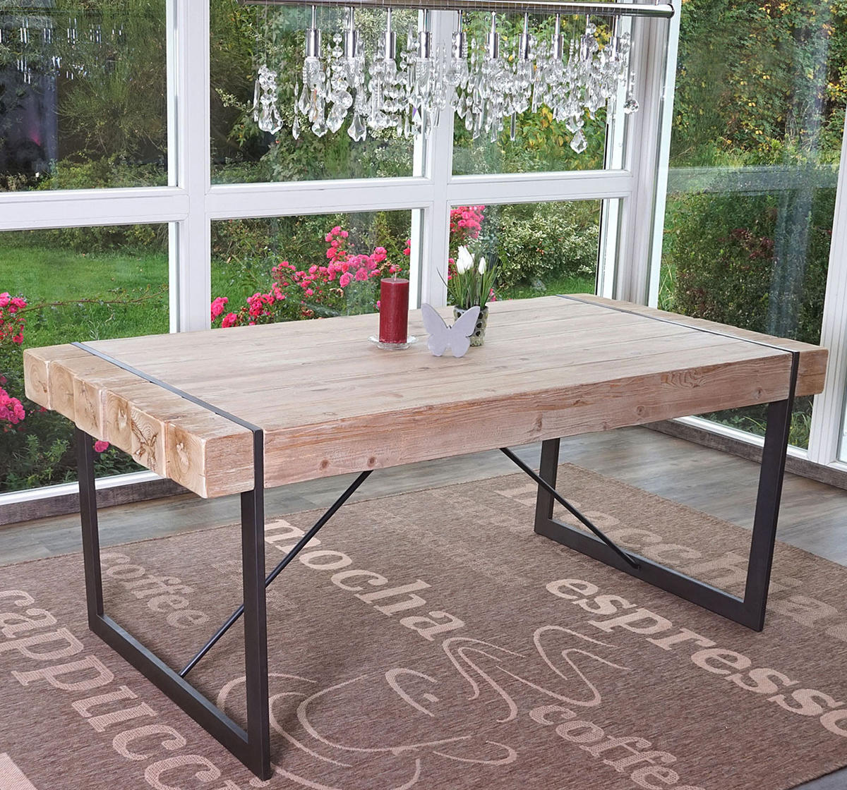 ESSZIMMERTISCH eckig Braun - Braun, Holz (90/200/80cm) - MCW