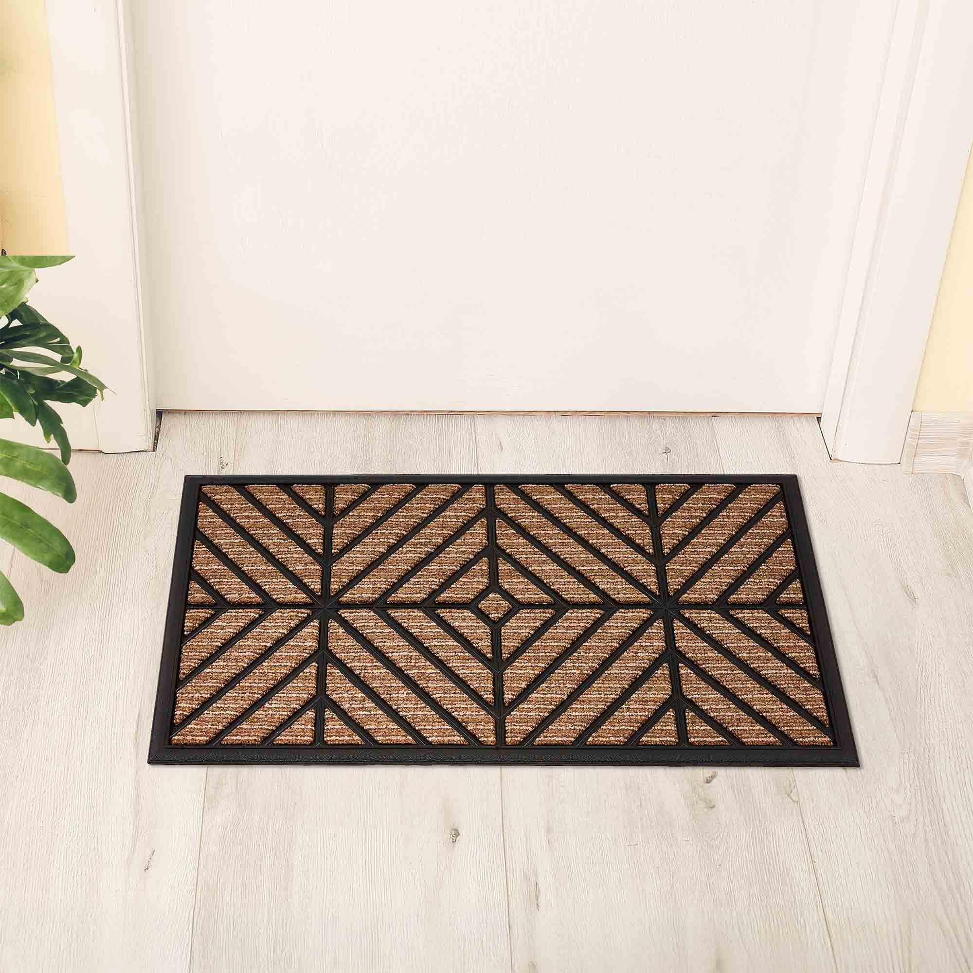 FUSSMATTE FÜR DEN AUßENBEREICH BORDER GRAPHIC - Braun, Textil (45/75cm) - Astra
