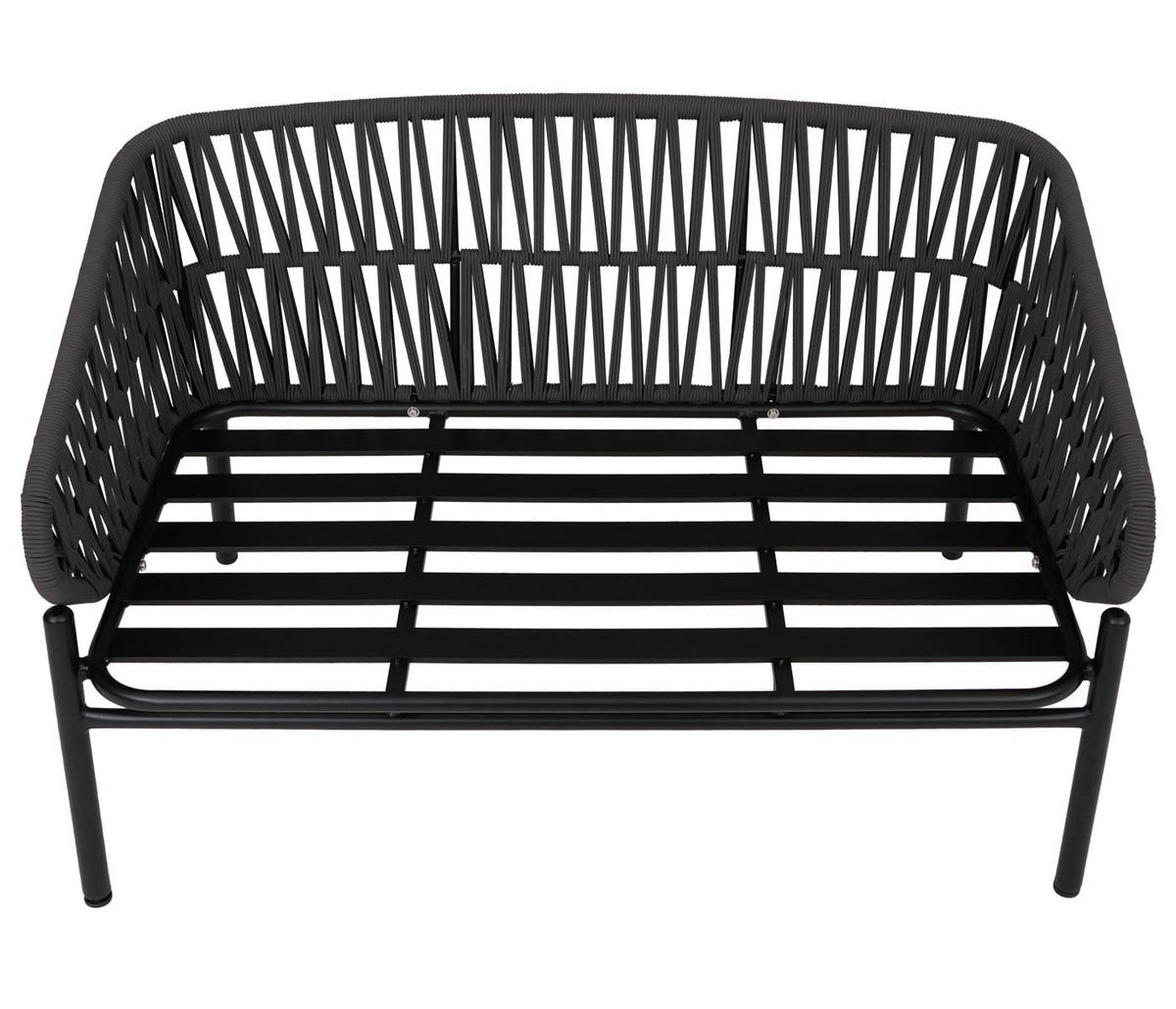 GARTENBANK Aluminium 83x116x65cm Anthrazit - Anthrazit, Metall (116/83/65cm) - PROREGAL
