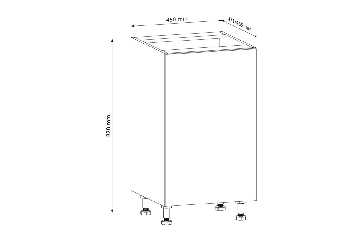 UNTERSCHRANK 45 cm – Nexa D45 – Woodline - Hellbraun, Holzwerkstoff (45/82/47cm) - ROYAL24_MARKT