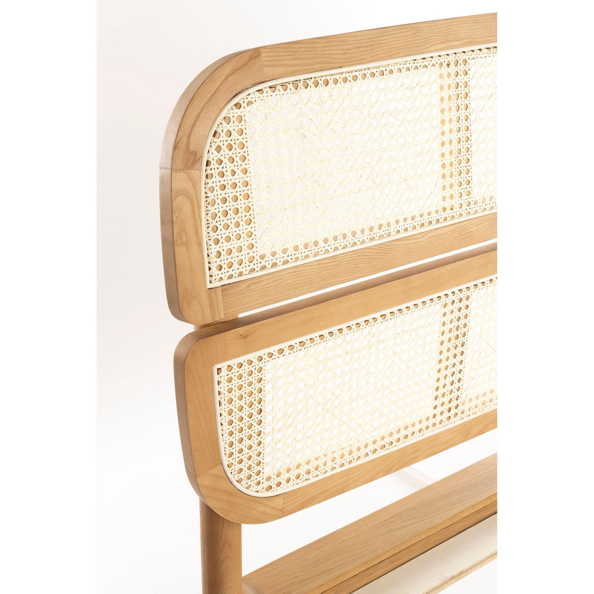 BETT Storm Naturel/Webbing 160 cm - Naturfarben, Holz (160/200cm) - Zuiver