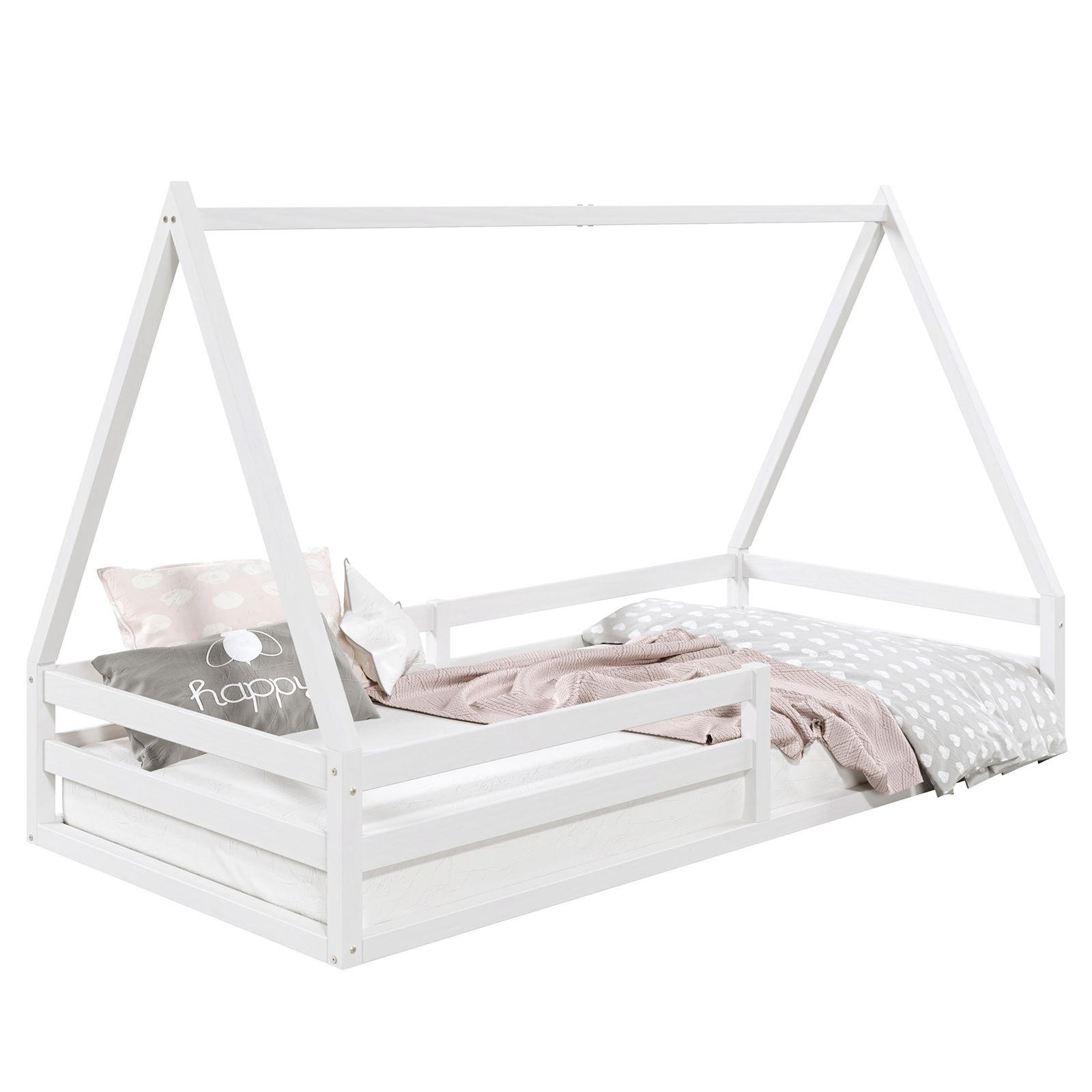 HAUSBETT SILA 90X200 CM - Weiß, Holz (96/152/206cm) - IDIMEX