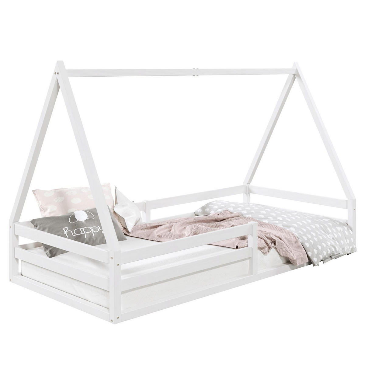 HAUSBETT SILA 90X200 CM - Weiß, Holz (96/152/206cm) - IDIMEX
