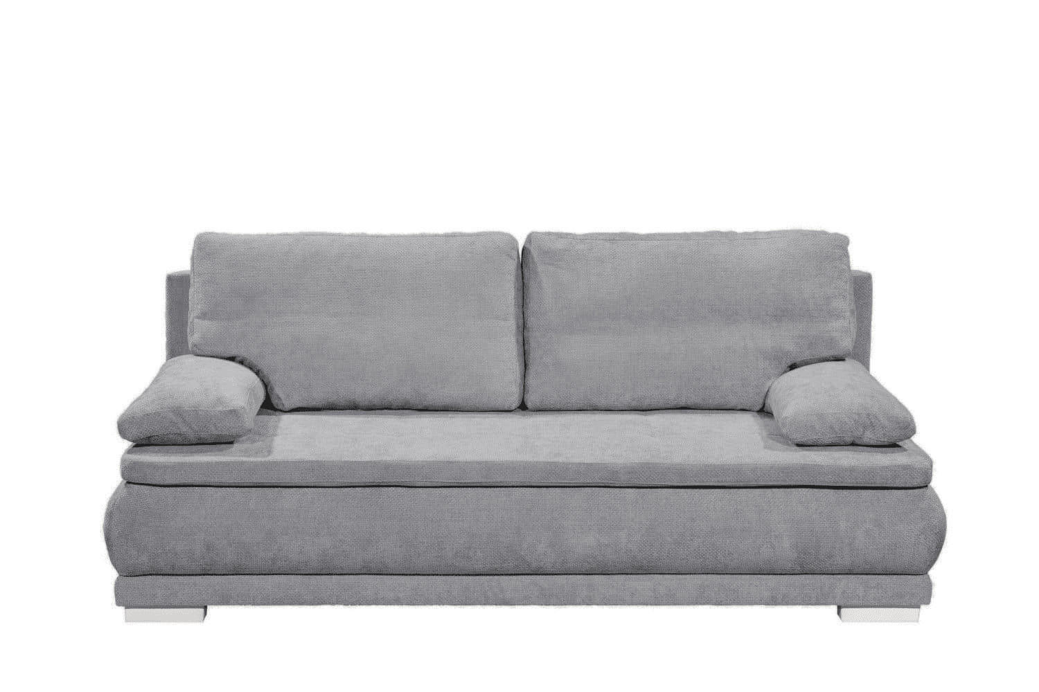 SCHLAFSOFA 2-Sitzer mit Bettkasten und Schlaffunktion - Weiß/Grau, Holzwerkstoff/Kunststoff (211/92/108cm) - ed exciting design