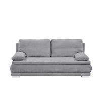 SCHLAFSOFA 2-Sitzer mit Bettkasten und Schlaffunktion - Weiß/Grau, Holzwerkstoff/Kunststoff (211/92/108cm) - ed exciting design