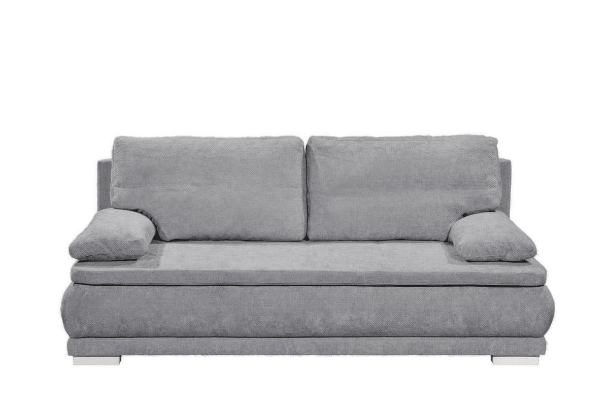SCHLAFSOFA 2-Sitzer mit Bettkasten und Schlaffunktion - Weiß/Grau, Holzwerkstoff/Kunststoff (211/92/108cm) - ed exciting design