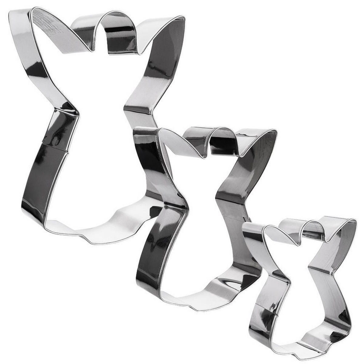 AUSSTECHFORM-SET Engel 3-teilig Silber - Silberfarben, Metall (9.5/2.5/12cm) - La Cucina